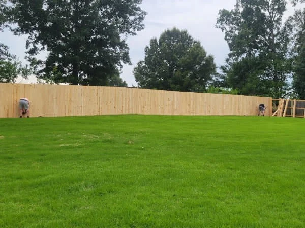 548 feet of 6 foot board to board wood privacy fence