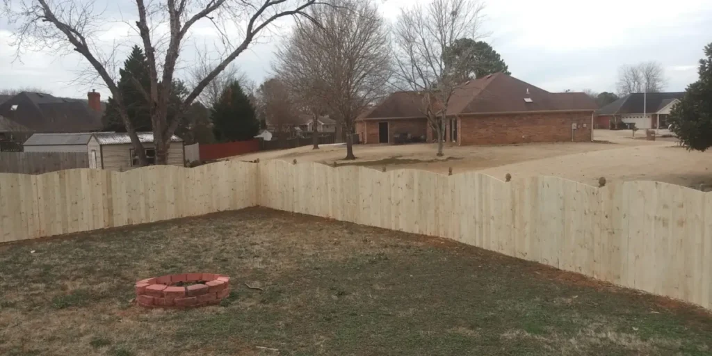 Cedar privacy fence installed at a home in Huntsville, AL
